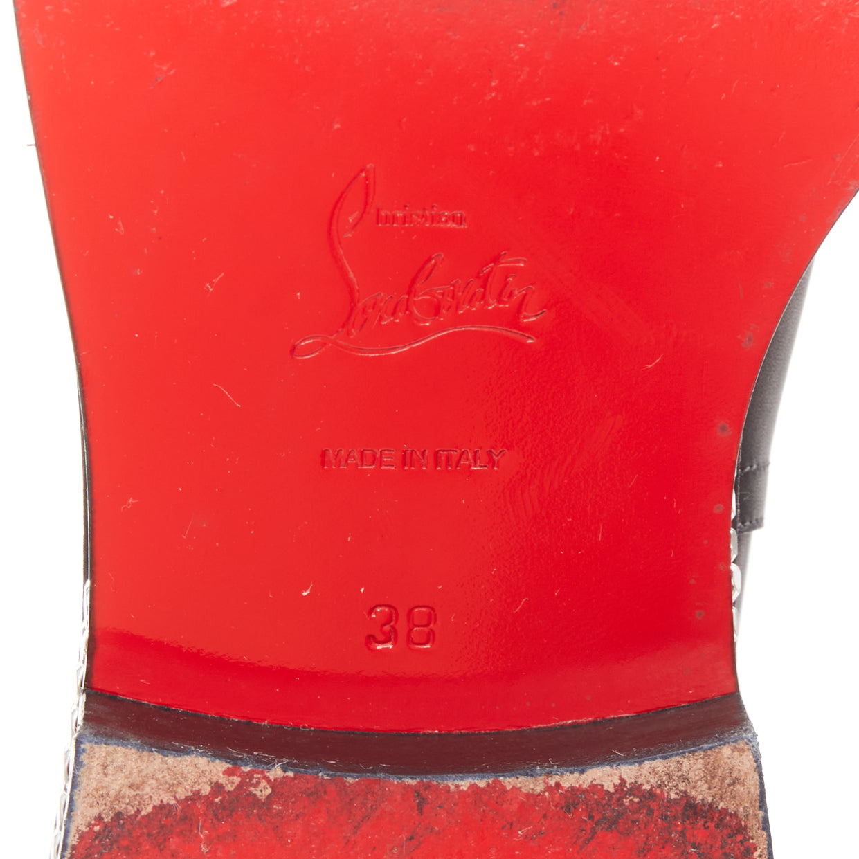 Women's Christian Louboutin Leather Buckle Boots