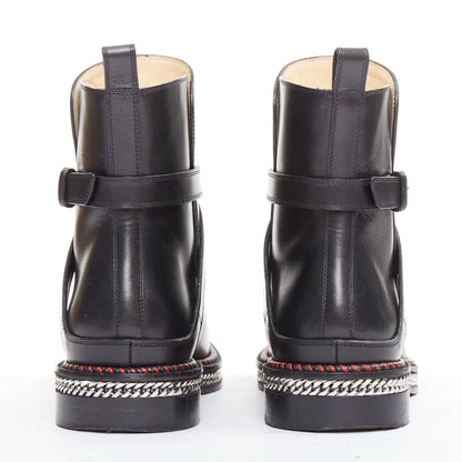 Women's Christian Louboutin Leather Buckle Boots