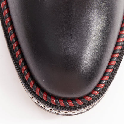 Women's Christian Louboutin Leather Buckle Boots