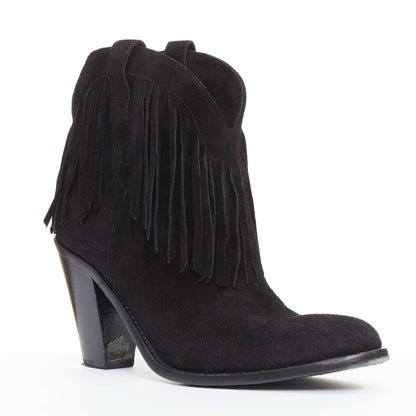 Women's Saint Laurent Curtis Suede Western Boots