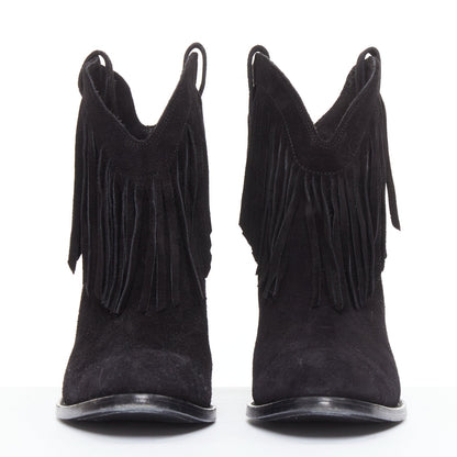 Women's Saint Laurent Curtis Suede Western Boots