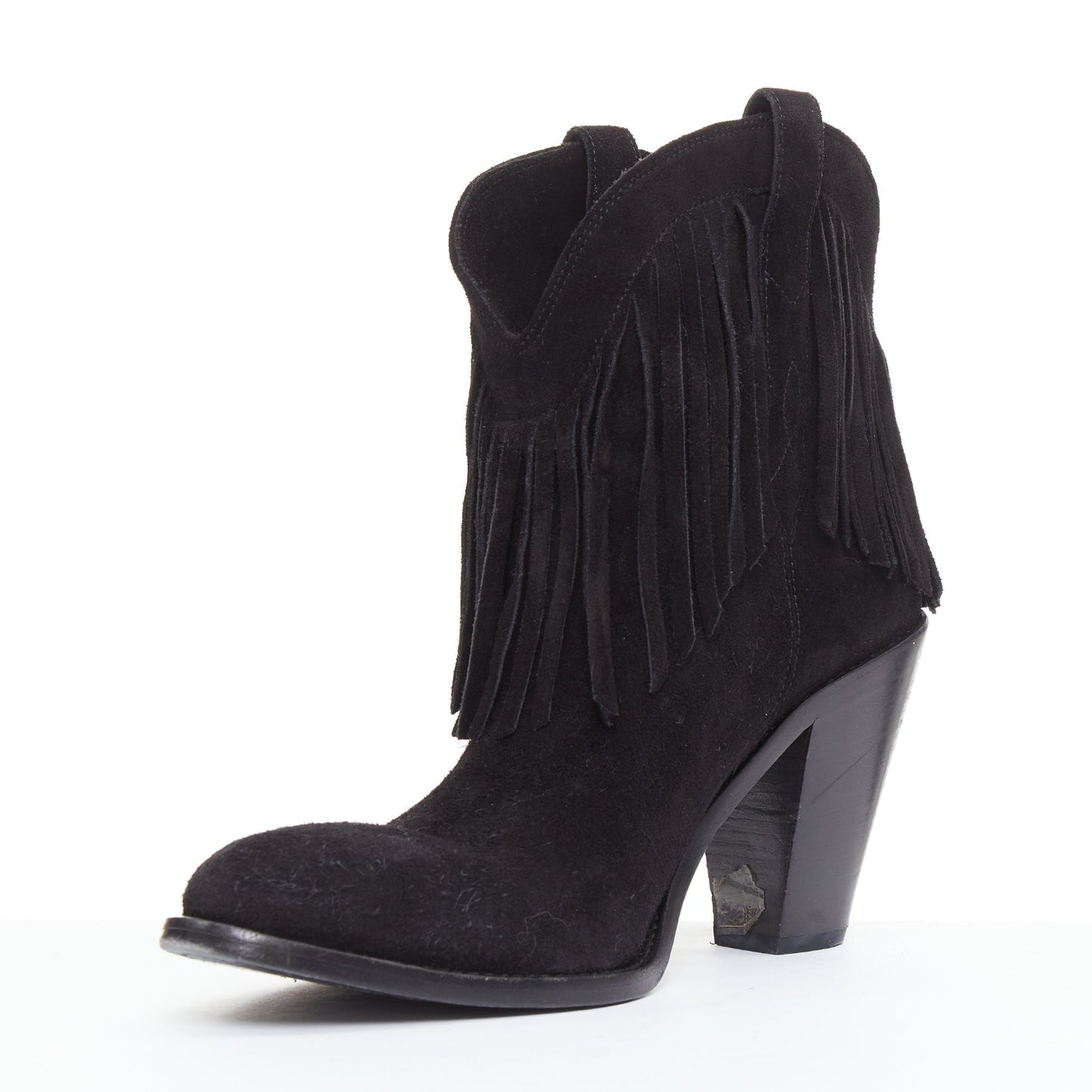 Women's Saint Laurent Curtis Suede Western Boots