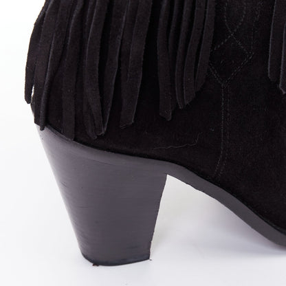 Women's Saint Laurent Curtis Suede Western Boots