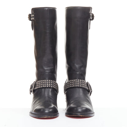 Women's Christian Louboutin Studded Wedged Boots