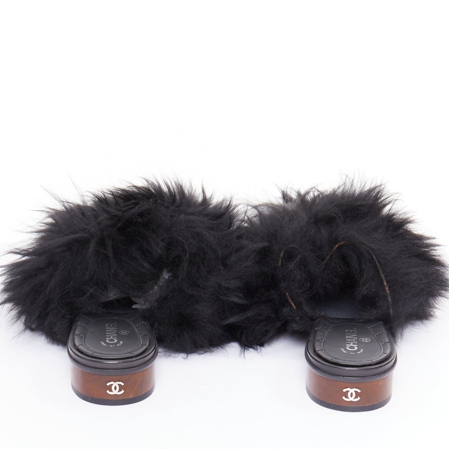 Women's Chanel Lamb Fur Fluffy Slippers