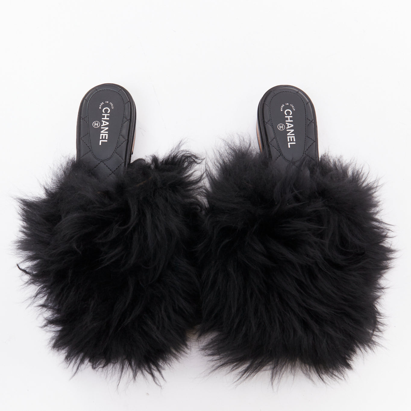 Women's Chanel Lamb Fur Fluffy Slippers