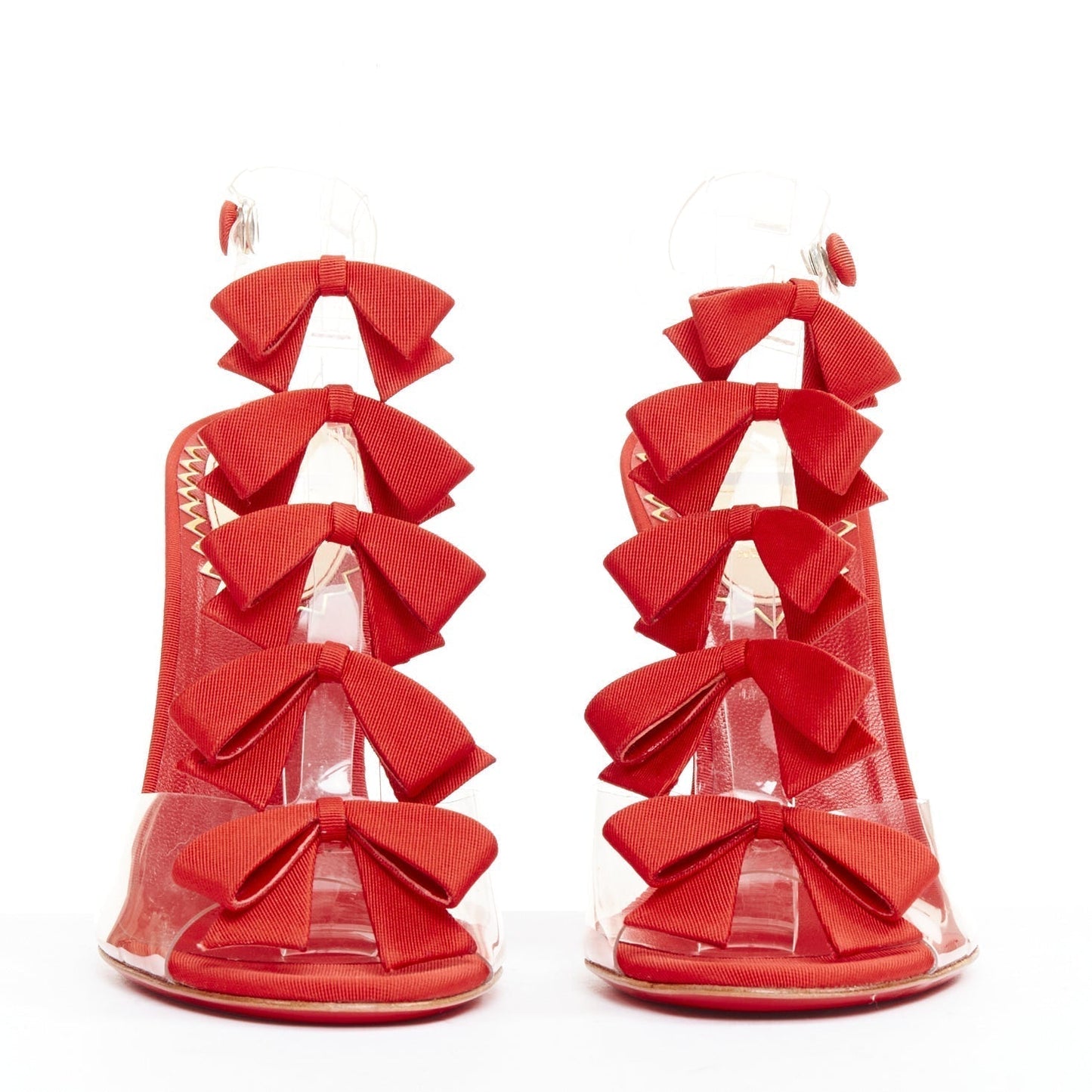Women's Christian Louboutin PVC Grosgrain Heels