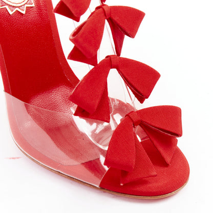 Women's Christian Louboutin PVC Grosgrain Heels