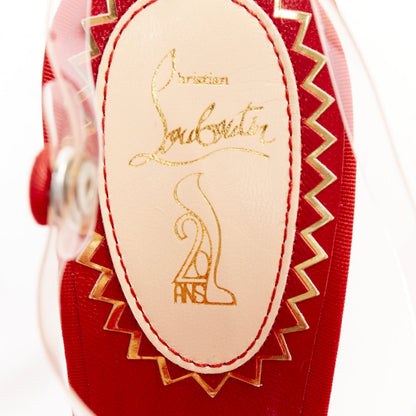 Women's Christian Louboutin PVC Grosgrain Heels
