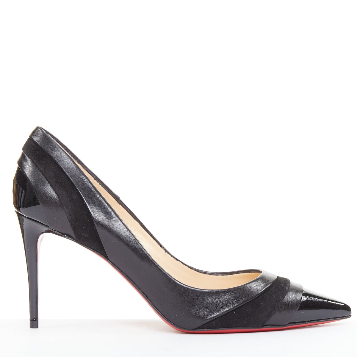 Women's Christian Louboutin Suede Pointed Pumps
