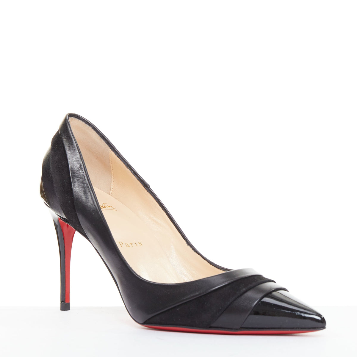 Women's Christian Louboutin Suede Pointed Pumps