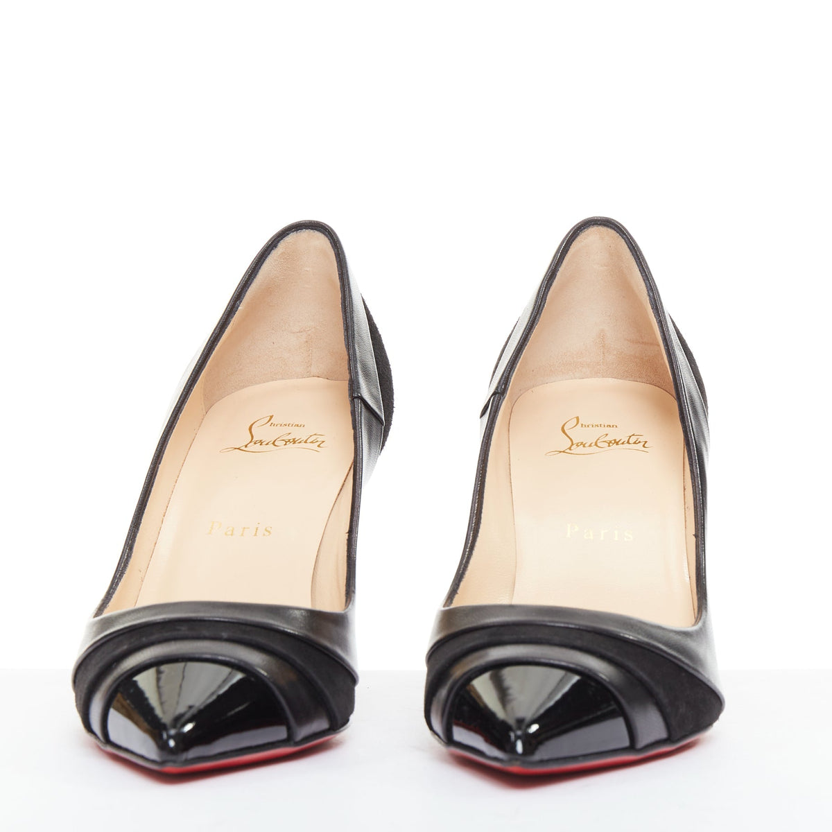 Women's Christian Louboutin Suede Pointed Pumps