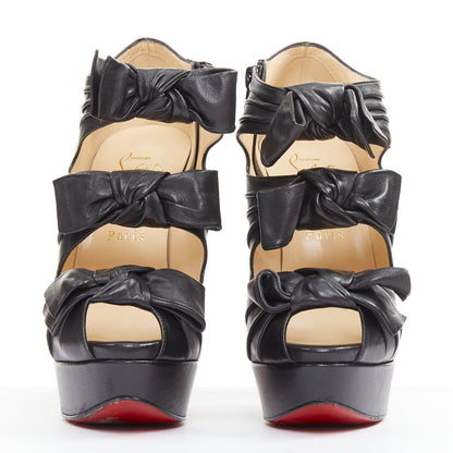Women's Christian Louboutin Bow Platform Heels