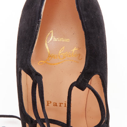 Women's Christian Louboutin Suede Square Toe Pumps