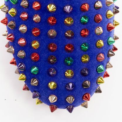 Women's Christian Louboutin Suede Spike Flats