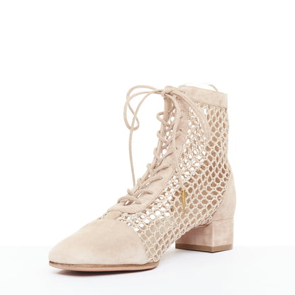 Women's Dior 2019 Suede Net Mesh Boots