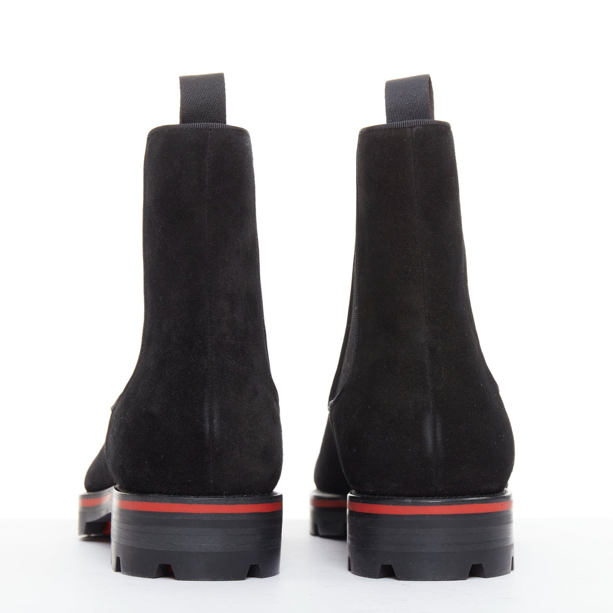 Men's Christian Louboutin Suede Lug Sole Boots