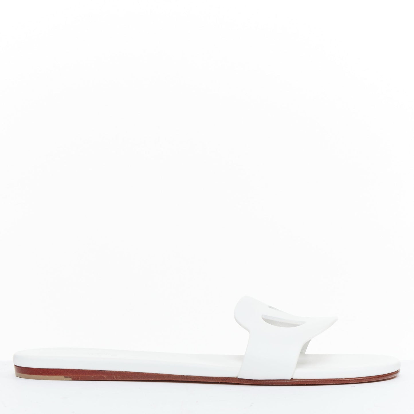 Women's Hermes Leather Flat Sandal Slippers