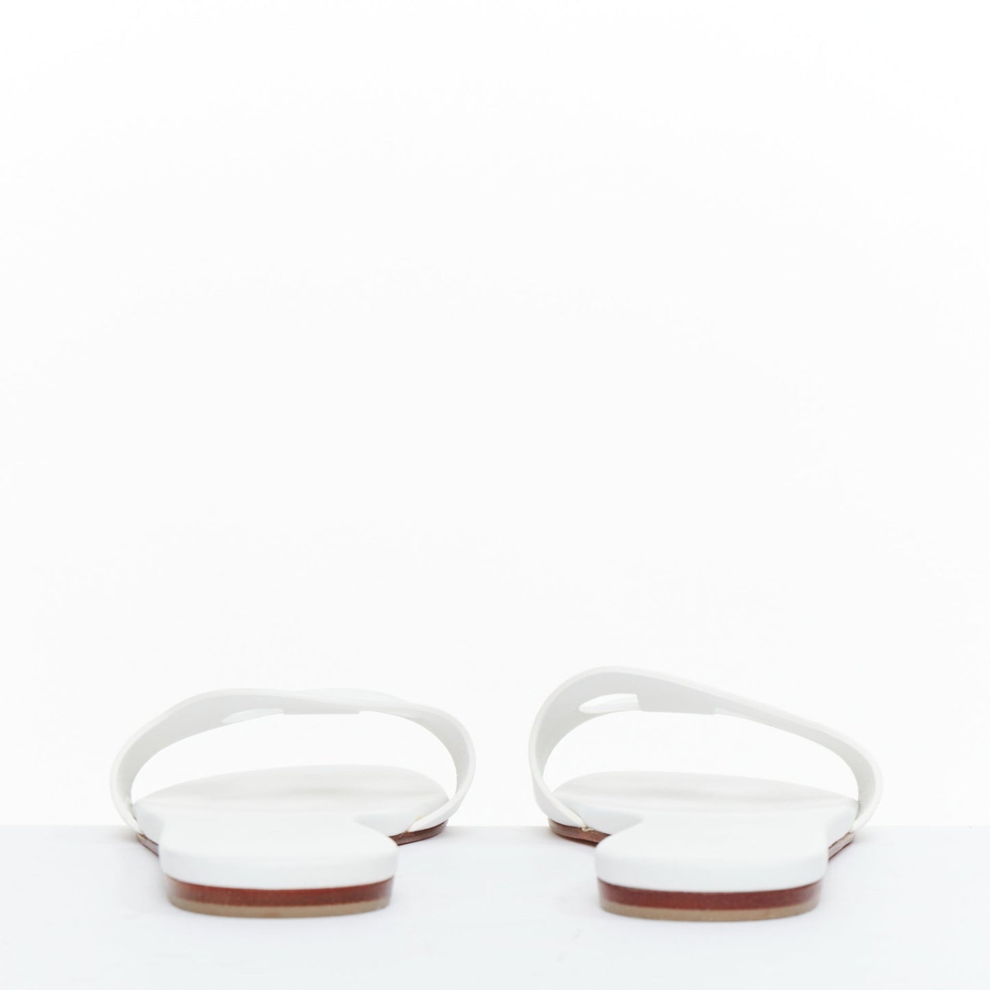 Women's Hermes Leather Flat Sandal Slippers