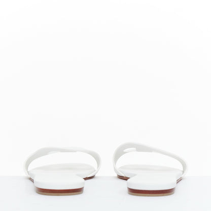 Women's Hermes Leather Flat Sandal Slippers