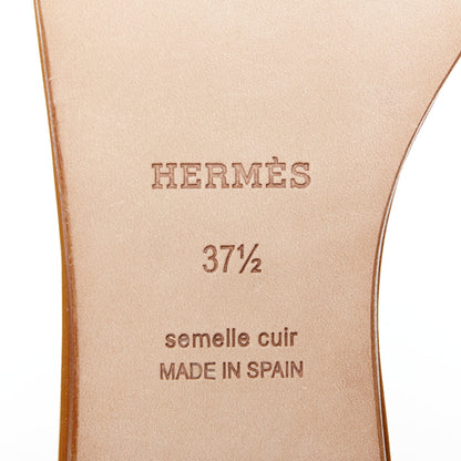 Women's Hermes Leather Flat Sandal Slippers