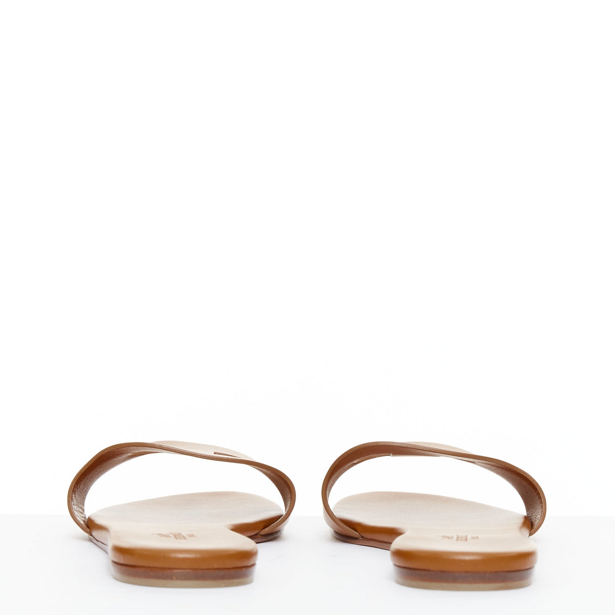 Women's Hermes Leather Flat Sandal Slippers
