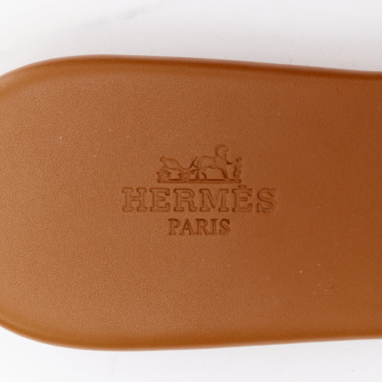 Women's Hermes Leather Flat Sandal Slippers