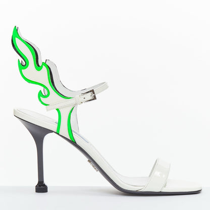 Women's Prada Patent Leather Flame Sandals