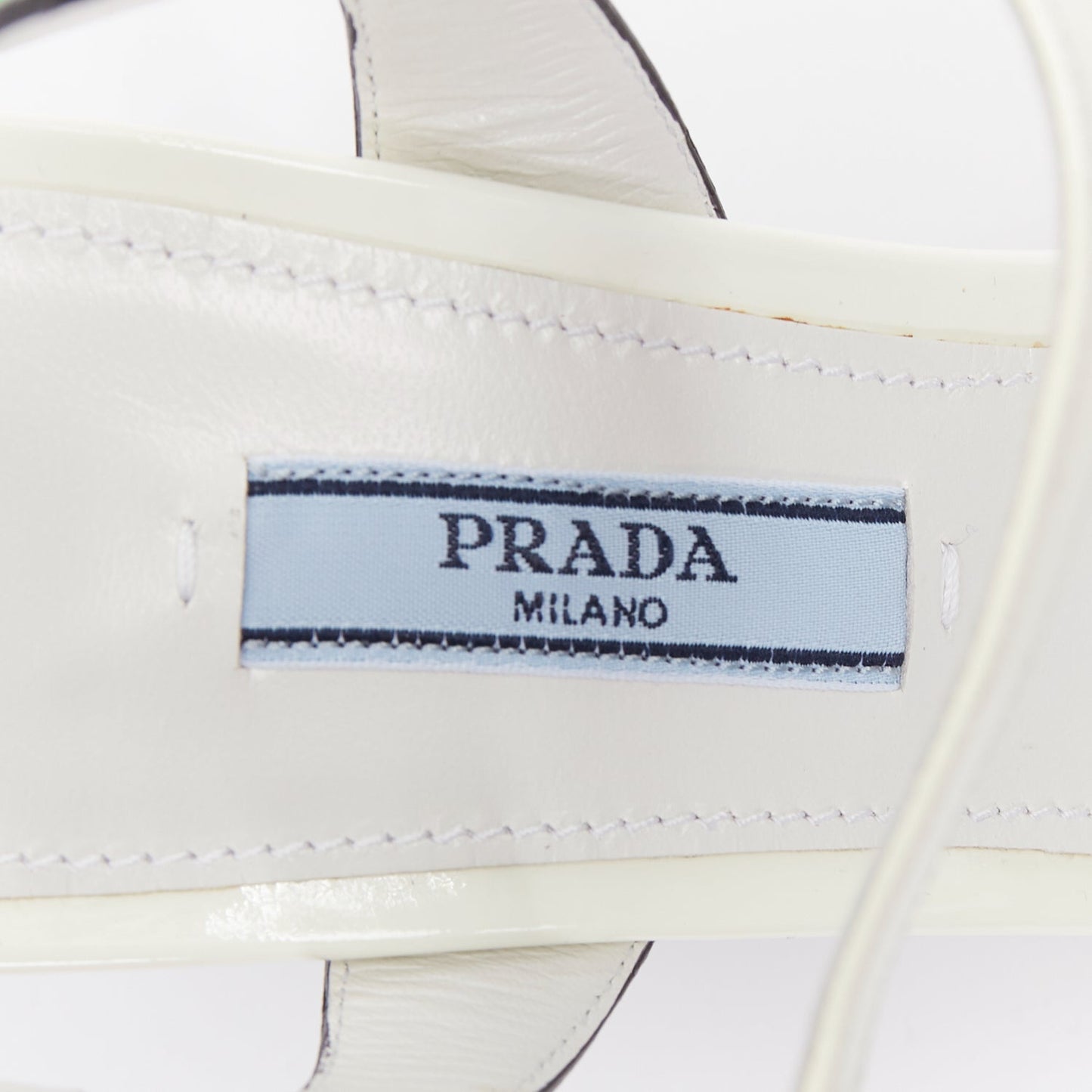 Women's Prada Patent Leather Flame Sandals