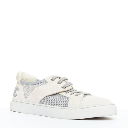 Women's Chanel Mesh Suede Panel Sneakers