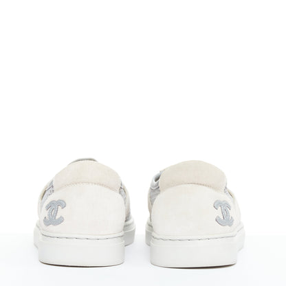 Women's Chanel Mesh Suede Panel Sneakers