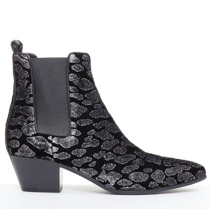 Women's Saint Laurent Velvet Chelsea Boots