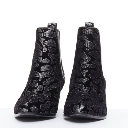 Women's Saint Laurent Velvet Chelsea Boots