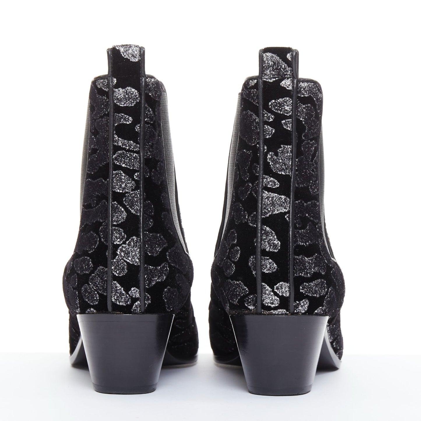 Women's Saint Laurent Velvet Chelsea Boots