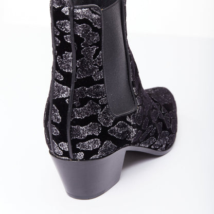 Women's Saint Laurent Velvet Chelsea Boots