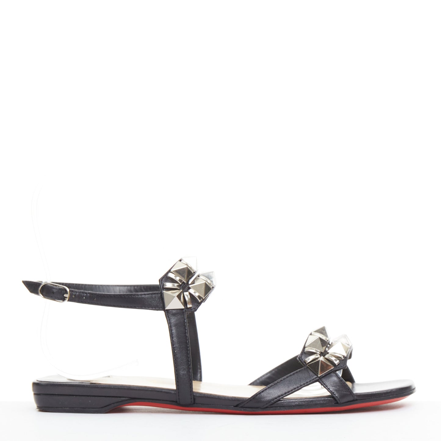 Women's Christian Louboutin Leather Studded Sandals