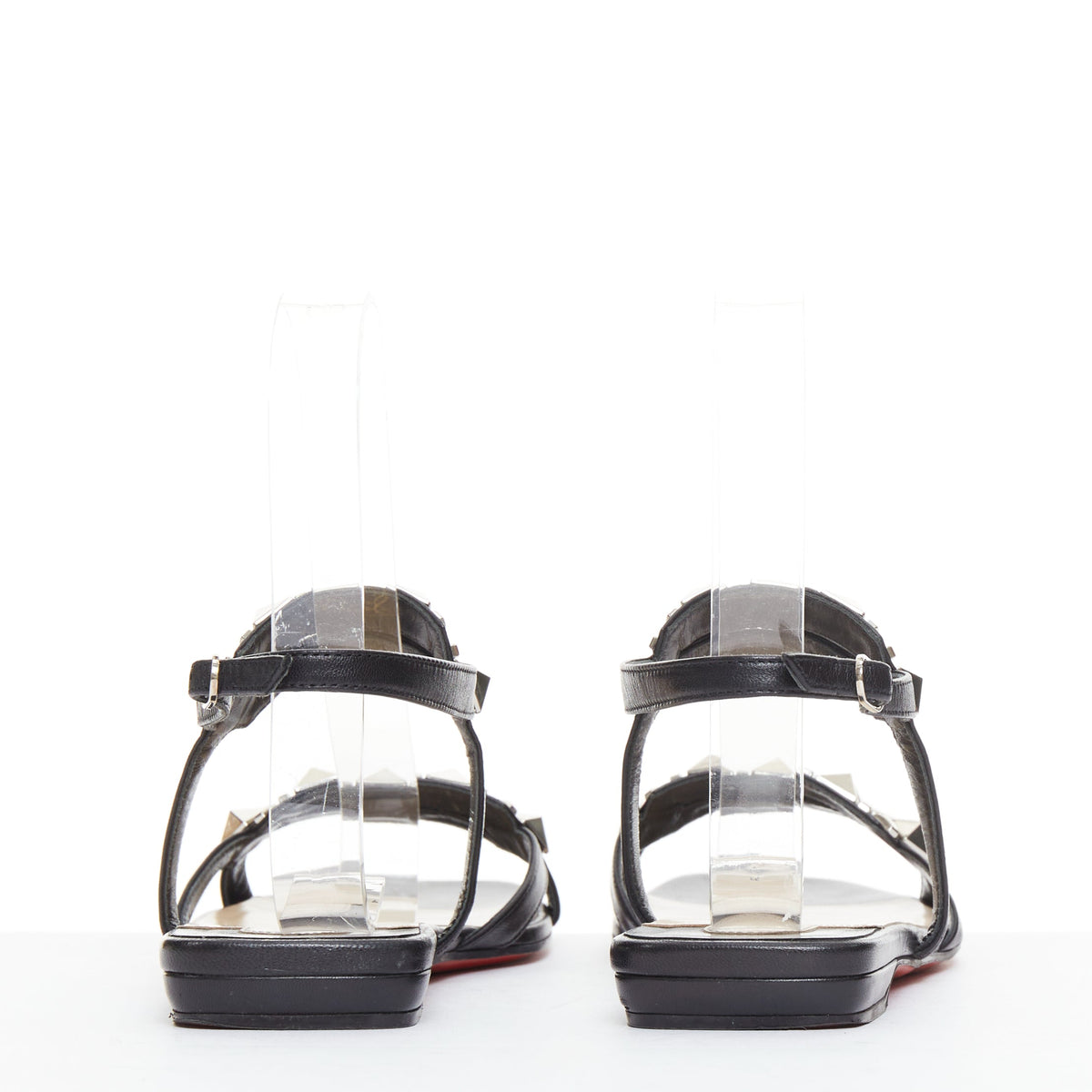 Women's Christian Louboutin Leather Studded Sandals