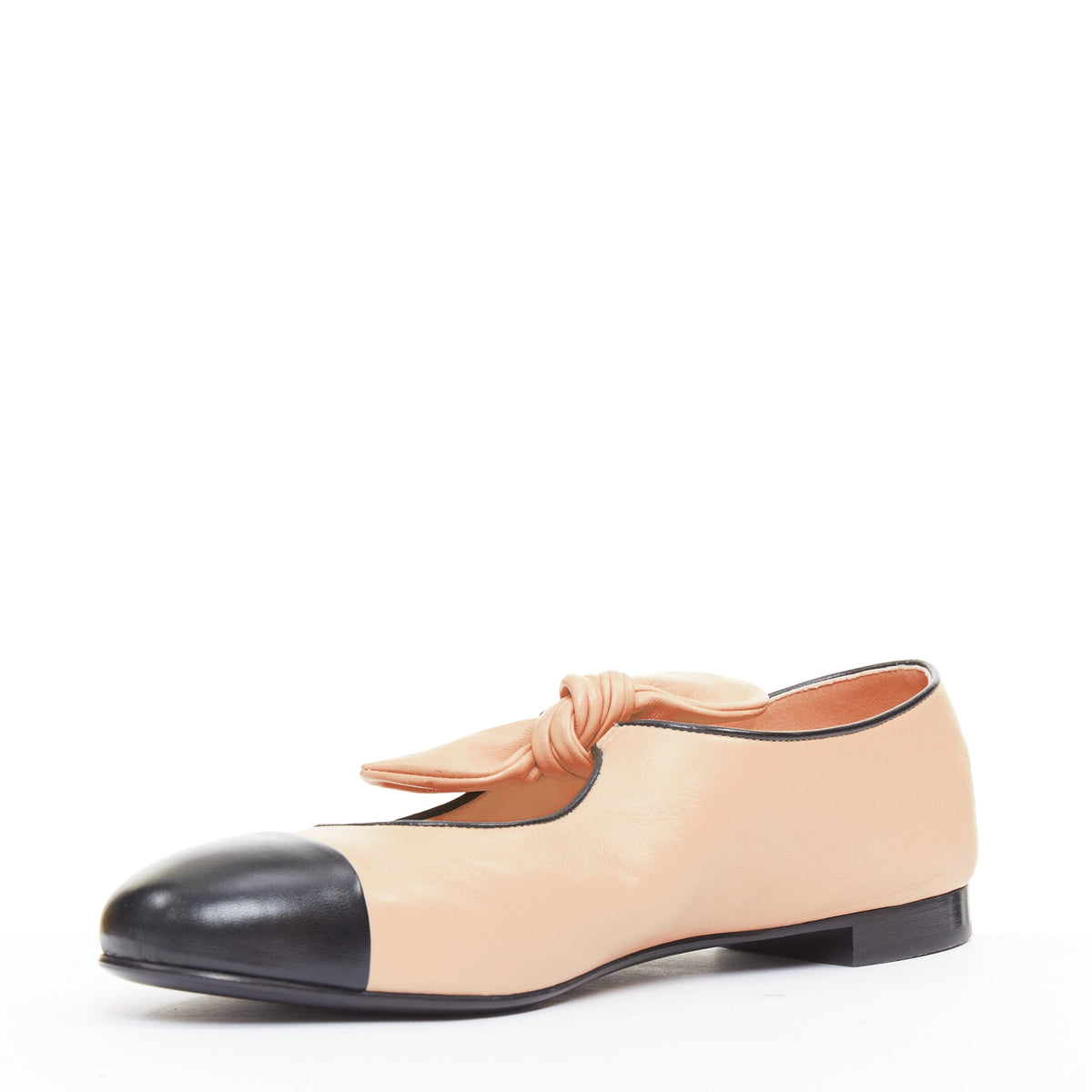 Women's Chanel Lambskin Leather Ribbon Flats