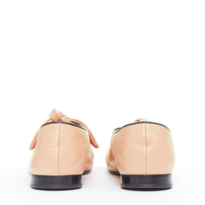 Women's Chanel Lambskin Leather Ribbon Flats