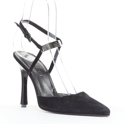 Women's Gucci Tom Ford Suede ID Plate Pumps