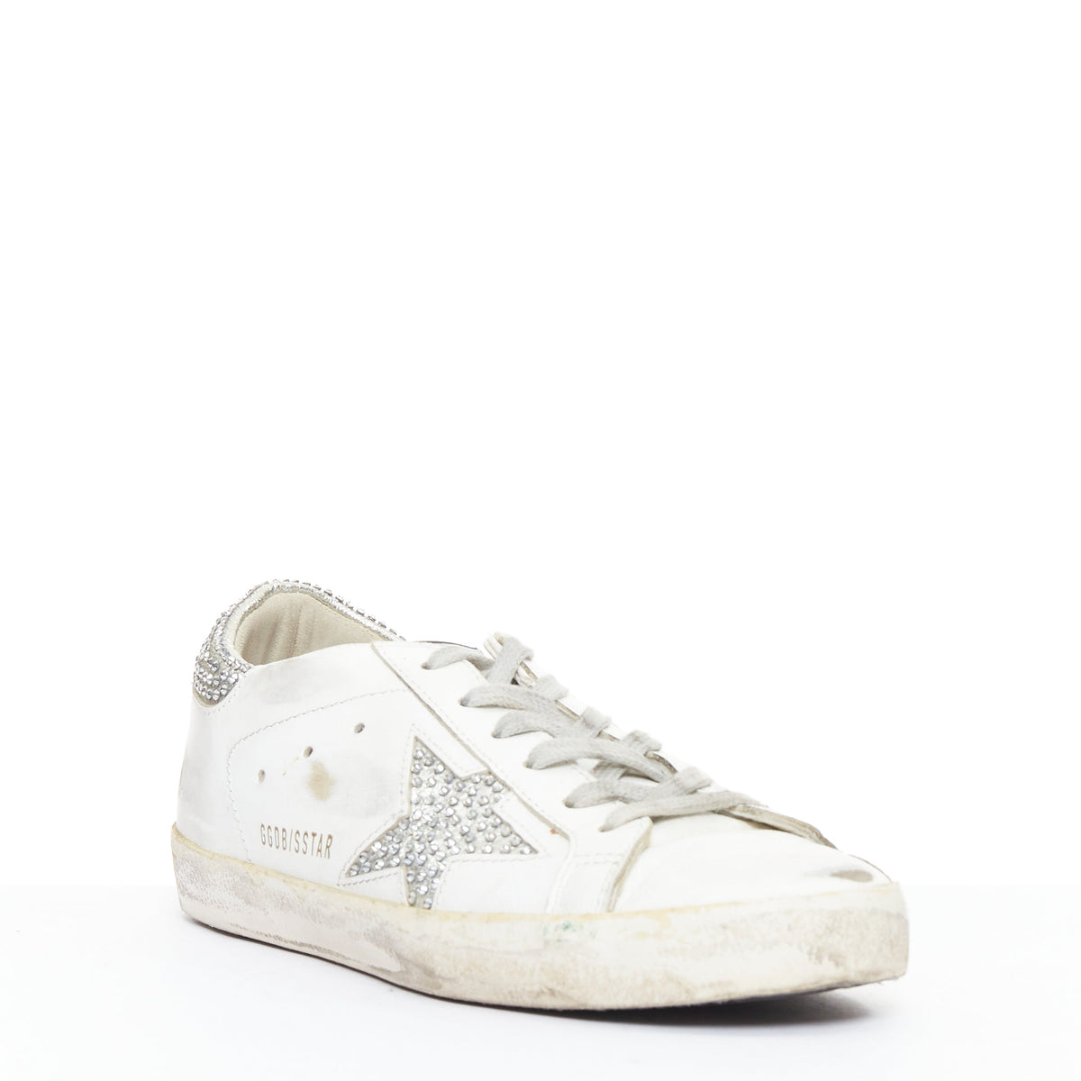 Women's Golden Goose Silver Crystal Sneakers