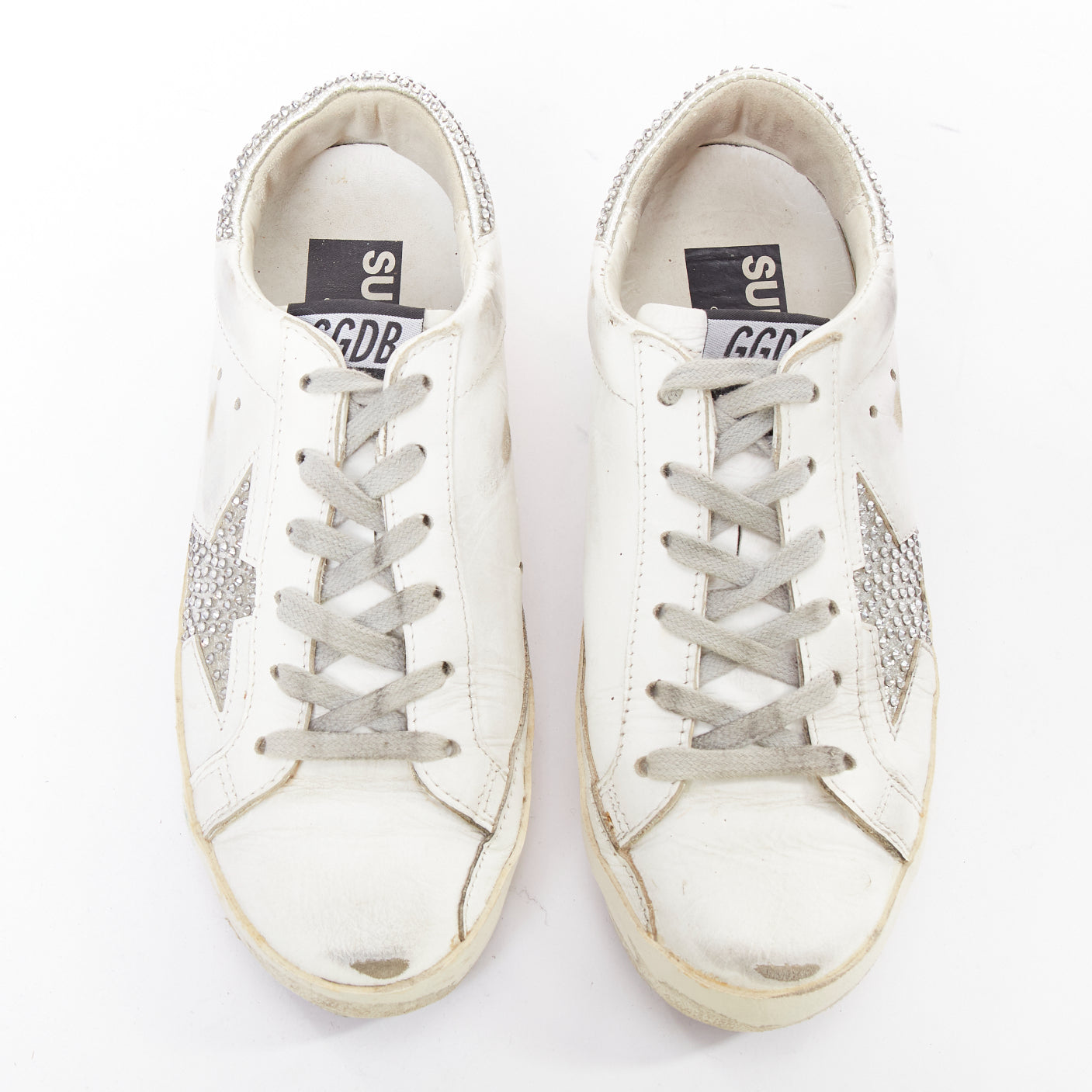 Women's Golden Goose Silver Crystal Sneakers