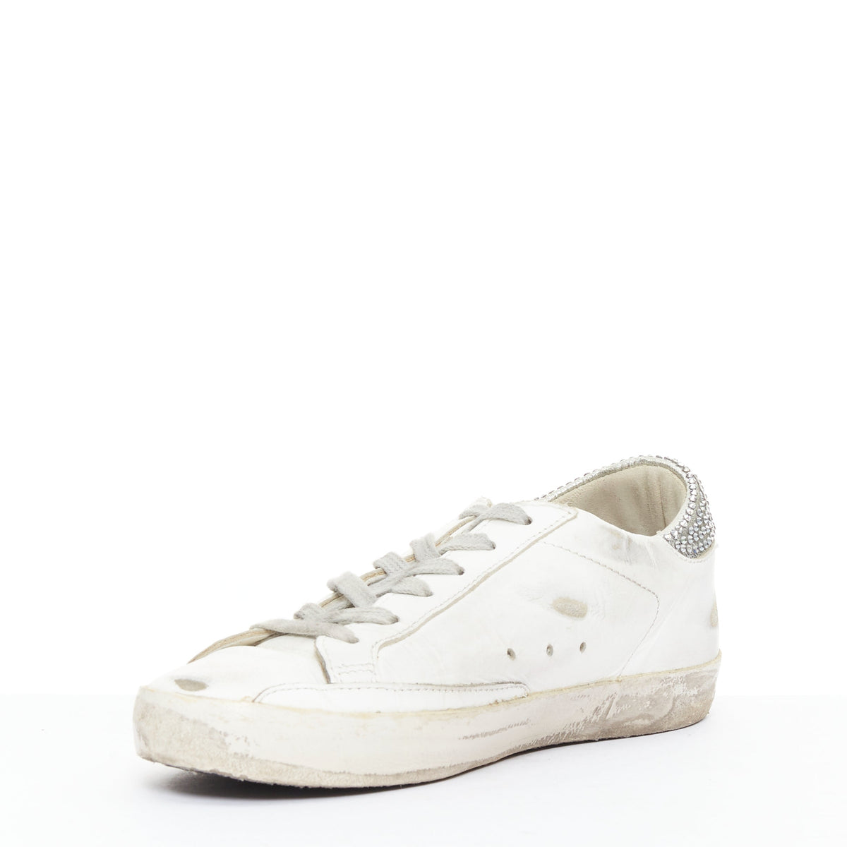 Women's Golden Goose Silver Crystal Sneakers