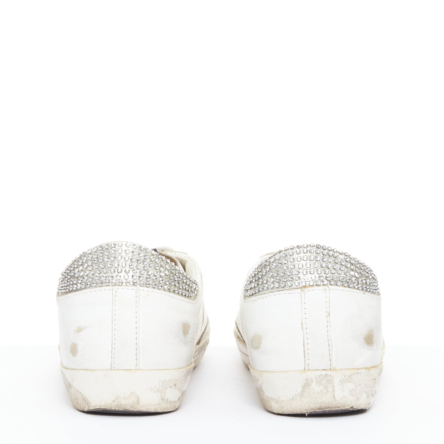 Women's Golden Goose Silver Crystal Sneakers