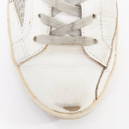 Women's Golden Goose Silver Crystal Sneakers