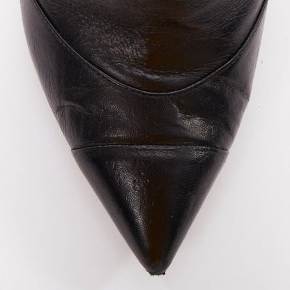 Women's Chanel Leather Cone Heel Ankle Boots