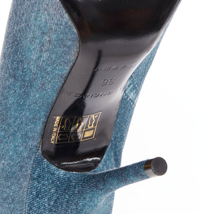 Women's Balenciaga Knife Denim Pointy Boots