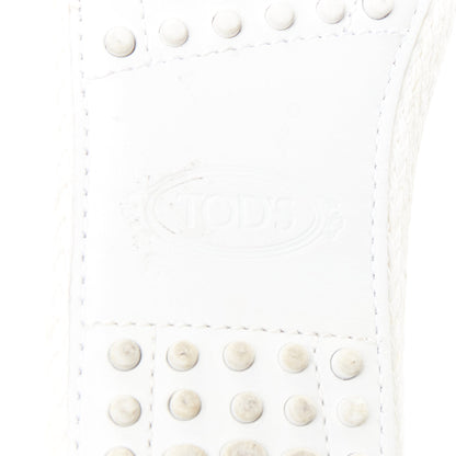 Women's Tod's White Polka Dot Loafers