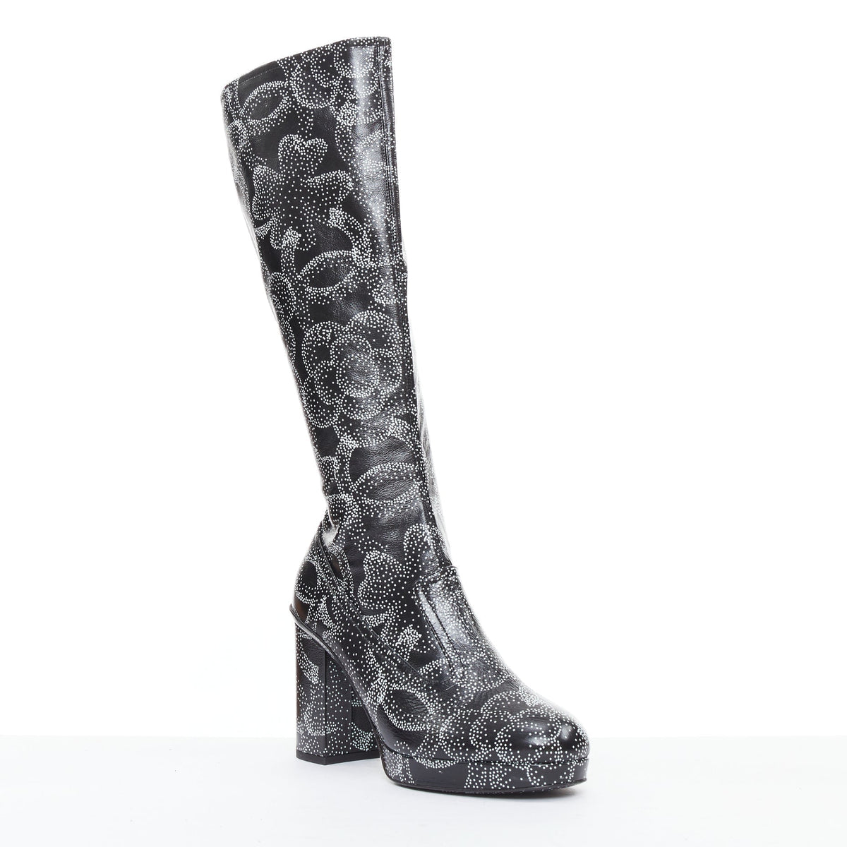 Women's Chanel 2023 Dotted Logo Tall Boots
