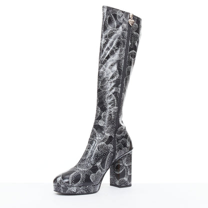 Women's Chanel 2023 Dotted Logo Tall Boots
